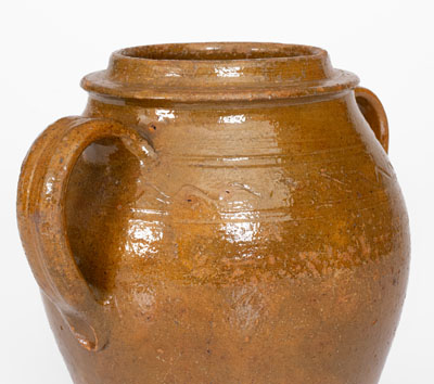 Eastern Tennessee Redware Open-Handled Jar, c1810-1814