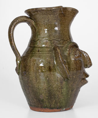 B.B. CRAIG / VALE, N.C. Alkaline-Glazed Stoneware Face Pitcher