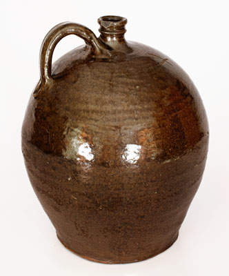 Attrib. David Drake Three-Gallon Stoneware Jug w/ Incised X and Slash Marks, Edgefield District, SC, c1855