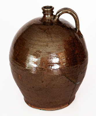 Attrib. David Drake Three-Gallon Stoneware Jug w/ Incised X and Slash Marks, Edgefield District, SC, c1855