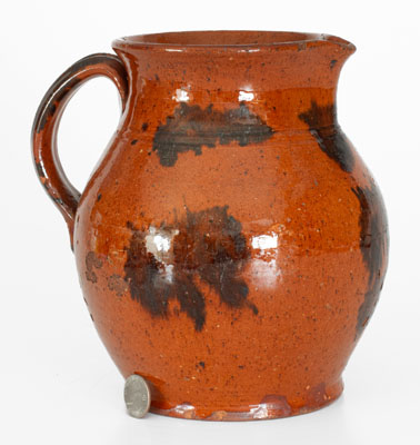 Manganese-Decorated Pennsylvania Redware Pitcher, 19th century