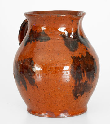 Manganese-Decorated Pennsylvania Redware Pitcher, 19th century