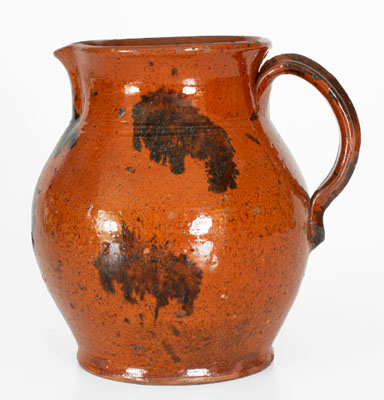 Manganese-Decorated Pennsylvania Redware Pitcher, 19th century