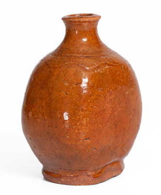 Diminutive Glazed Redware Flask, probably Tennessee or Southwest Virginia, early to mid 19th century