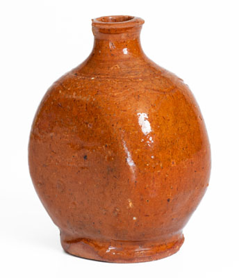 Diminutive Glazed Redware Flask, probably Tennessee or Southwest Virginia, early to mid 19th century