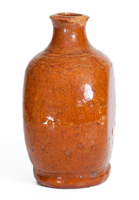 Diminutive Glazed Redware Flask, probably Tennessee or Southwest Virginia, early to mid 19th century