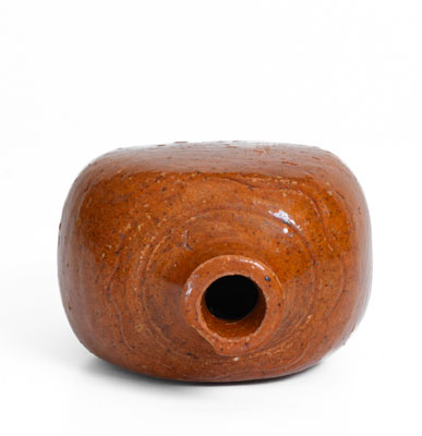 Diminutive Glazed Redware Flask, probably Tennessee or Southwest Virginia, early to mid 19th century