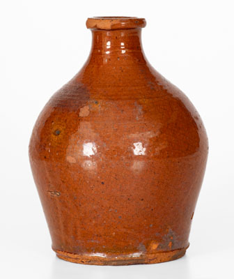 Small Eastern Tennessee Redware Jug, second or third quarter 19th century