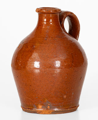 Small Eastern Tennessee Redware Jug, second or third quarter 19th century