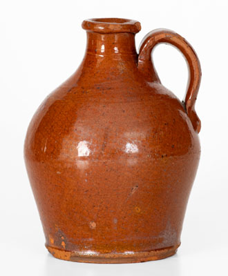 Small Eastern Tennessee Redware Jug, second or third quarter 19th century