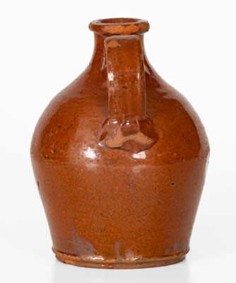 Small Eastern Tennessee Redware Jug, second or third quarter 19th century