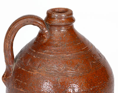 Redware Jug, probably Henkel-Spigle Pottery, Amsterdam, Botetourt County, VA, possibly Cain Pottery, Sullivan County, TN