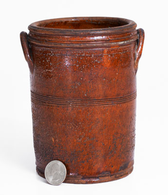 Attrib. Cain Pottery, Sullivan County, TN Redware Jar, circa 1840-1880