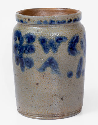 Rare Small-Sized Stoneware Jar Inscribed 