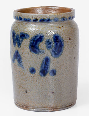 Rare Small-Sized Stoneware Jar Inscribed 