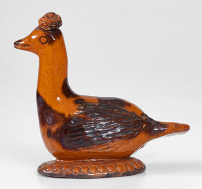 Pennsylvania Redware Figure of a Goose, circa 1850-1880