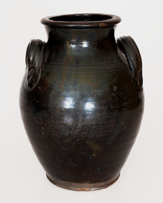 Scarce Tennessee or North Carolina Redware Jar, early to mid 19th century