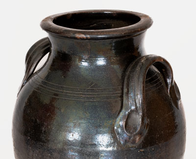 Scarce Tennessee or North Carolina Redware Jar, early to mid 19th century