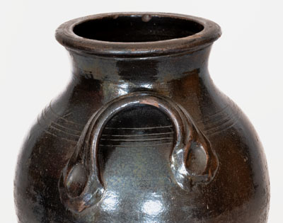 Scarce Tennessee or North Carolina Redware Jar, early to mid 19th century