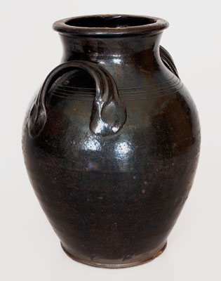 Scarce Tennessee or North Carolina Redware Jar, early to mid 19th century