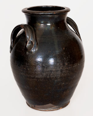 Scarce Tennessee or North Carolina Redware Jar, early to mid 19th century