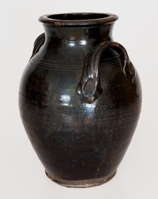 Scarce Tennessee or North Carolina Redware Jar, early to mid 19th century