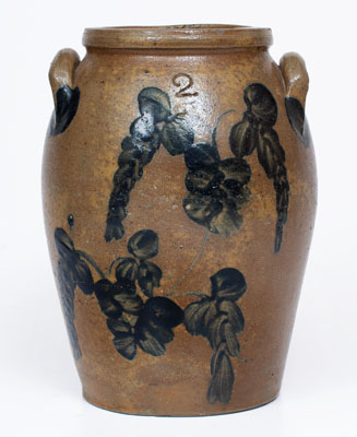 Two-Gallon Stoneware Jar w/ Elaborate Cobalt Decoration, Baltimore, MD or James River Valley of VA