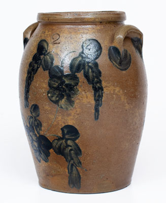 Two-Gallon Stoneware Jar w/ Elaborate Cobalt Decoration, Baltimore, MD or James River Valley of VA