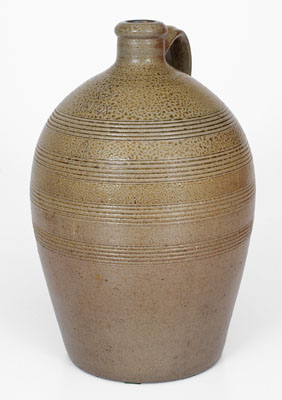 Two-Gallon H. FOX Salt-Glazed Stoneware Jug, Chatham County, NC, third quarter 19th century