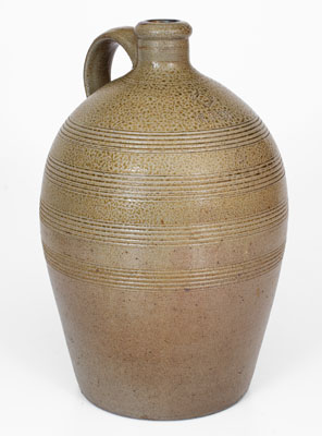 Two-Gallon H. FOX Salt-Glazed Stoneware Jug, Chatham County, NC, third quarter 19th century