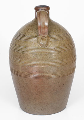 Two-Gallon H. FOX Salt-Glazed Stoneware Jug, Chatham County, NC, third quarter 19th century