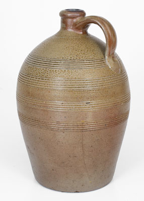 Two-Gallon H. FOX Salt-Glazed Stoneware Jug, Chatham County, NC, third quarter 19th century