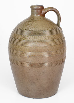 Two-Gallon H. FOX Salt-Glazed Stoneware Jug, Chatham County, NC, third quarter 19th century