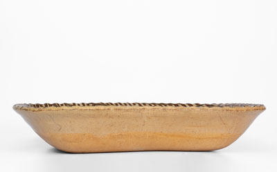 Slip-Decorated Stoneware Loaf Dish, Staffordshire, English origin, 19th century