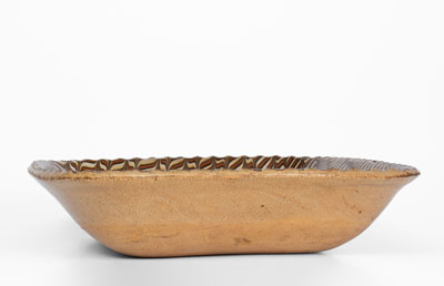 Slip-Decorated Stoneware Loaf Dish, Staffordshire, English origin, 19th century