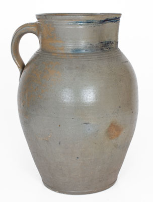 Very Rare WELLSBURGH, West Virginia Three-Gallon Stoneware Pitcher, circa 1820