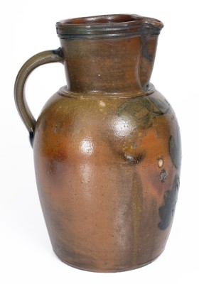 327. Pottery,Pitcher,Stoneware,Cobalt- A. KEISTER / VA (646) 