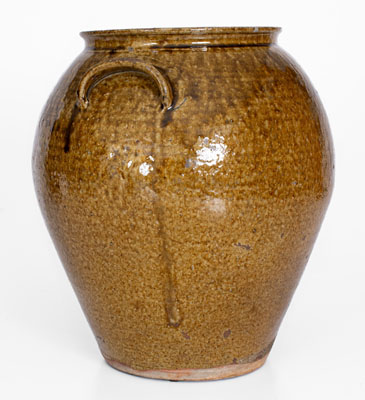 J.S. PENLAND (Buncombe County, NC) Alkaline-Glazed Stoneware Jar, late 19th century