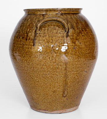 J.S. PENLAND (Buncombe County, NC) Alkaline-Glazed Stoneware Jar, late 19th century