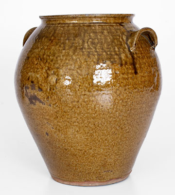 J.S. PENLAND (Buncombe County, NC) Alkaline-Glazed Stoneware Jar, late 19th century