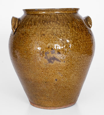 J.S. PENLAND (Buncombe County, NC) Alkaline-Glazed Stoneware Jar, late 19th century