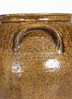 J.S. PENLAND (Buncombe County, NC) Alkaline-Glazed Stoneware Jar, late 19th century