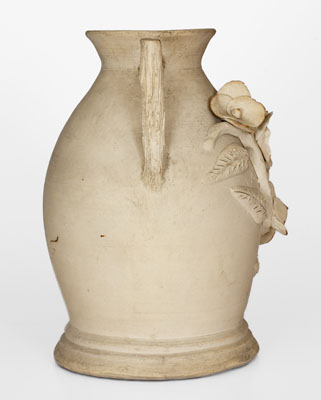 Southern Stoneware Vase w/ Applied Floral Decoration, first quarter 20th century