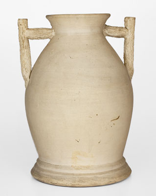 Southern Stoneware Vase w/ Applied Floral Decoration, first quarter 20th century