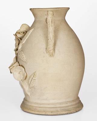 Southern Stoneware Vase w/ Applied Floral Decoration, first quarter 20th century