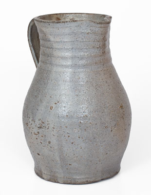 Attrib. John Wesley Carpenter, Carroll County, VA Salt-Glazed Stoneware Pitcher, fourth quarter 19th century