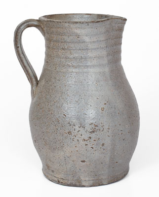 Attrib. John Wesley Carpenter, Carroll County, VA Salt-Glazed Stoneware Pitcher, fourth quarter 19th century