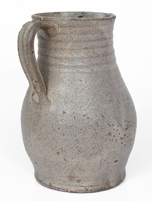 Attrib. John Wesley Carpenter, Carroll County, VA Salt-Glazed Stoneware Pitcher, fourth quarter 19th century