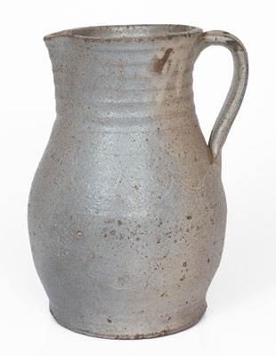 Attrib. John Wesley Carpenter, Carroll County, VA Salt-Glazed Stoneware Pitcher, fourth quarter 19th century