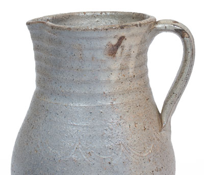 Attrib. John Wesley Carpenter, Carroll County, VA Salt-Glazed Stoneware Pitcher, fourth quarter 19th century